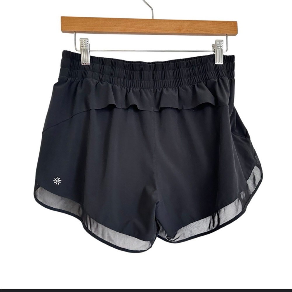 Athleta Mesh Racer Run 2.5” short, black, medium - Picture 2 of 13
